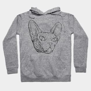 Evil Cat Ink Sketch Hoodie